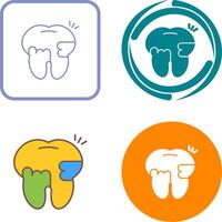 Toothache And Plaque Icon Design vector