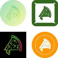 Pizza rebanada icono diseño vector