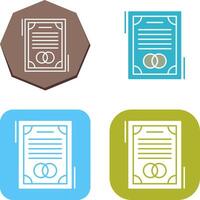 Wedding Contract Icon Design vector