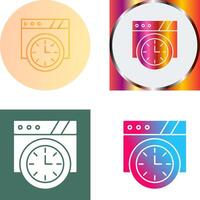 Wall Clock Icon Design vector