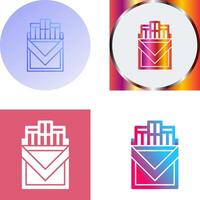 Cigarette Pack Icon Design vector