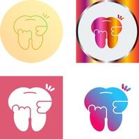 Toothache And Plaque Icon Design vector