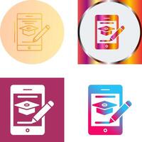 Online Course Icon Design vector