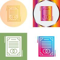 Wedding Contract Icon Design vector