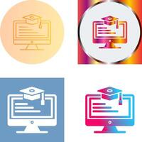 Online Learning Icon Design vector