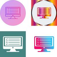 en línea Lista de Verificación icono diseño vector