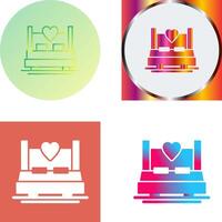 diseño de icono de cama doble vector