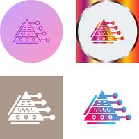 Pyramid Graph Icon Design vector
