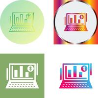 Bar Chart Icon Design vector