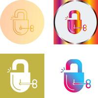 Unlock Icon Design vector