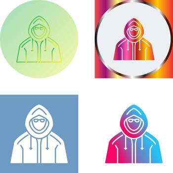 diseño de icono de pirata informático vector