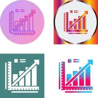 Line Graph Icon Design vector