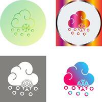 Snow Fall Icon Design vector