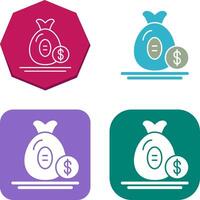 Money Bag Icon Design vector