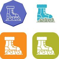 nieve botas icono diseño vector