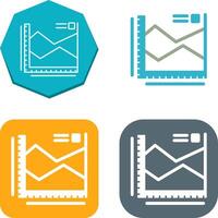 Spline Chart Icon Design vector