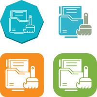 Data Cleaning Icon Design vector