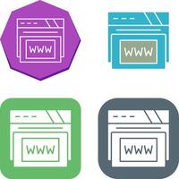 Www Icon Design vector