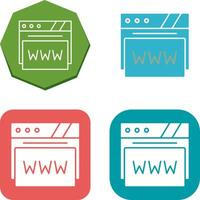 web navegador icono diseño vector