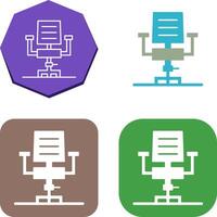 Desk Chair Icon Design vector