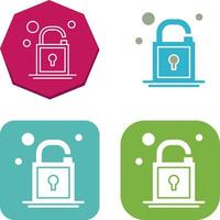 Open Lock Icon Design vector