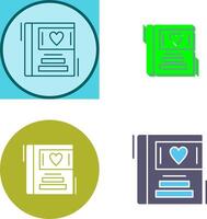 Wedding Album Icon Design vector