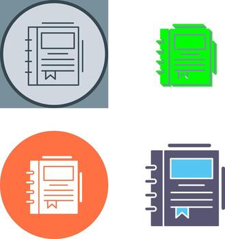 Spring Notebook Icon Design vector