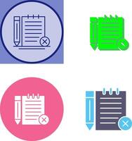 Unchecked Notes Icon Design vector