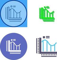 Bar Chart Icon Design vector