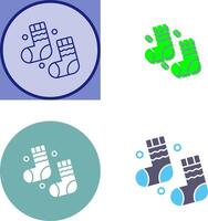 Winter Socks Icon Design vector