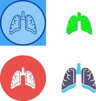 Lungs Icon Design vector