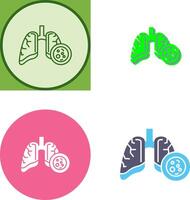 Lung Cancer Icon Design vector