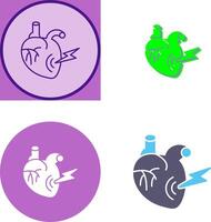 Heart Attack Icon Design vector