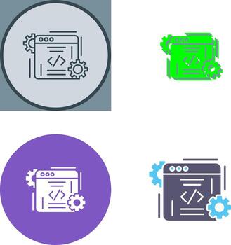 Coding Icon Design vector