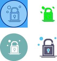 Open Lock Icon Design vector