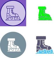 Snow Boots Icon Design vector