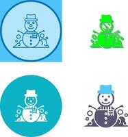 Snowman Icon Design vector