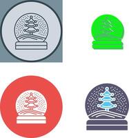 Snow Glob Icon Design vector