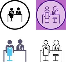 Employee Interview Icon Design vector