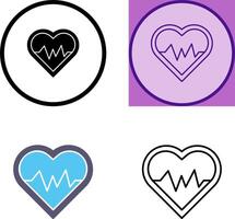 Heart Beat Icon Design vector