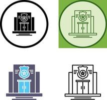 Police Station Icon Design vector