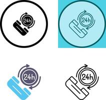 24h Icon Design vector