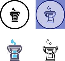 Water Bucket Icon Design vector
