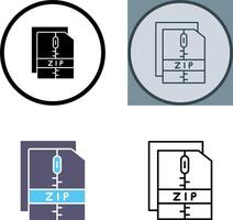 Zip File Icon Design vector