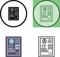 CV Icon Design vector