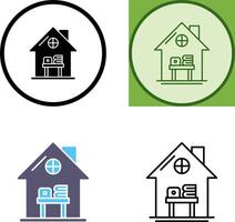 Home Work Place Icon Design vector