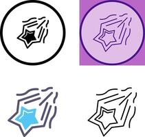 Shooting Star Icon Design vector