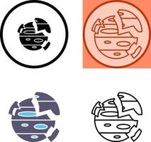 Destroyed Icon Design vector