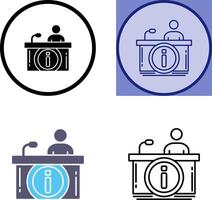 Information Desk Icon Design vector