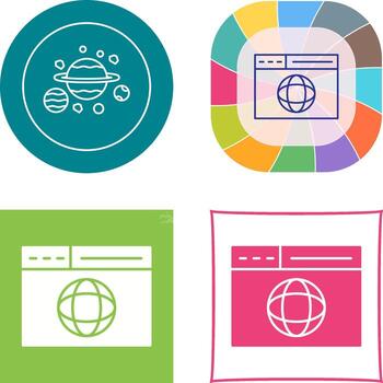 web página icono diseño vector